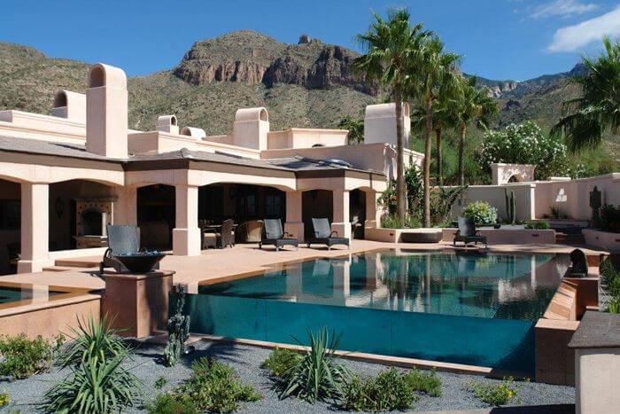 A large home with a custom pool in Arizona